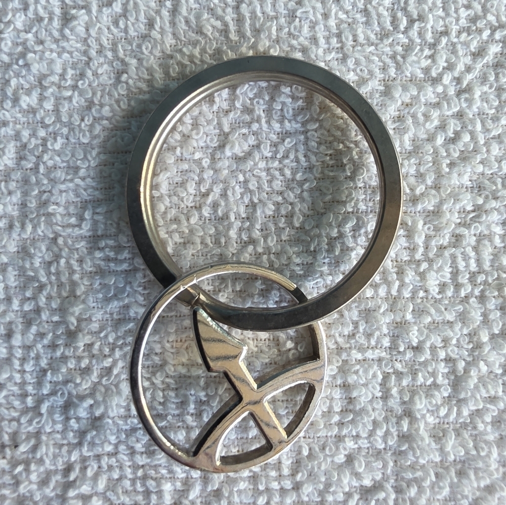 Zodiac Silver Keychain Ring Saggitarius